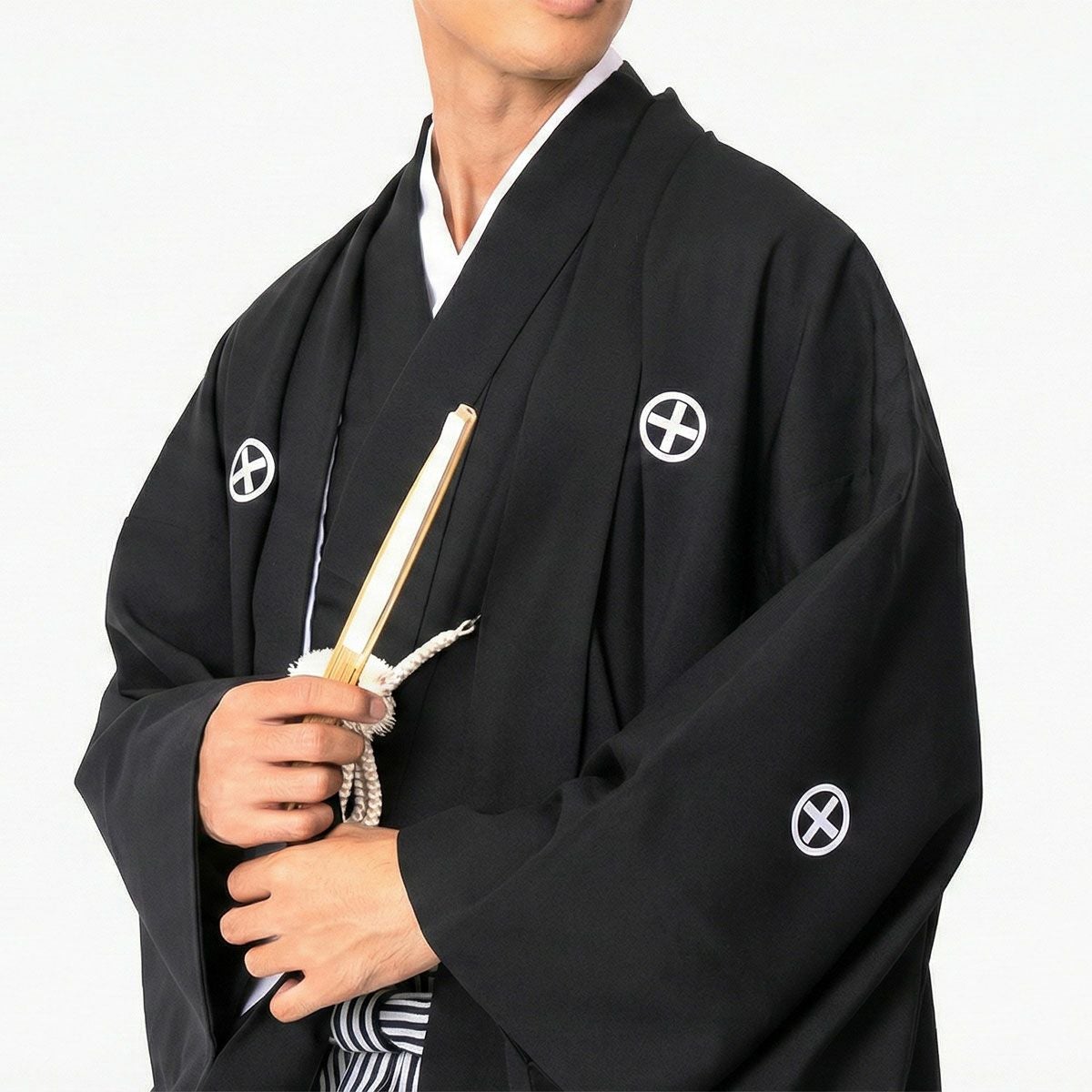 黒紋付 羽織 袷 丸に十字