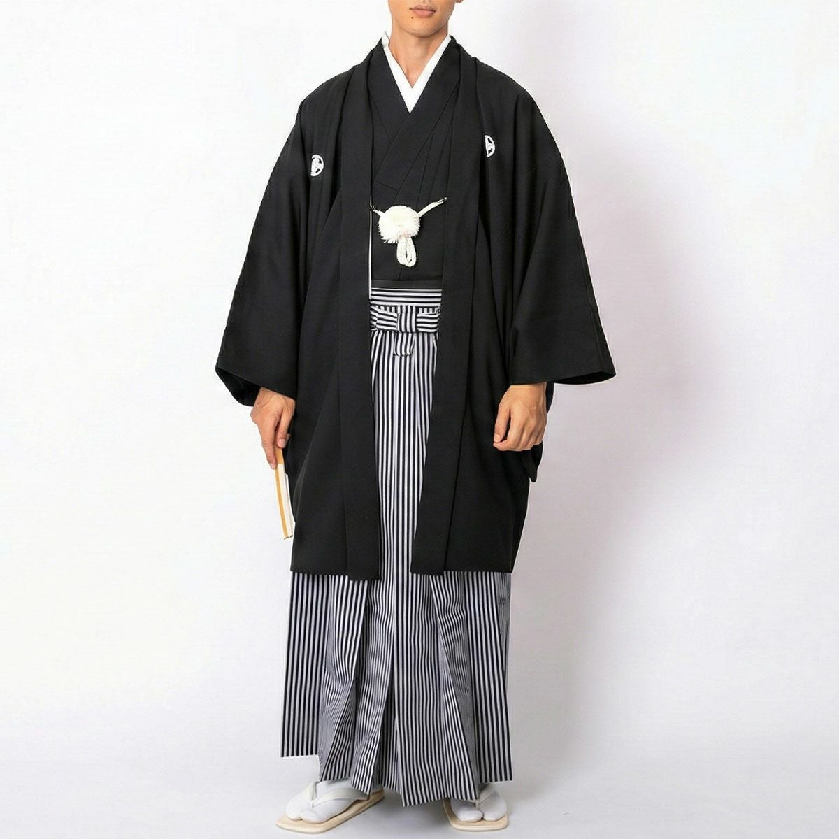 黒紋付 羽織 袷 丸に十字