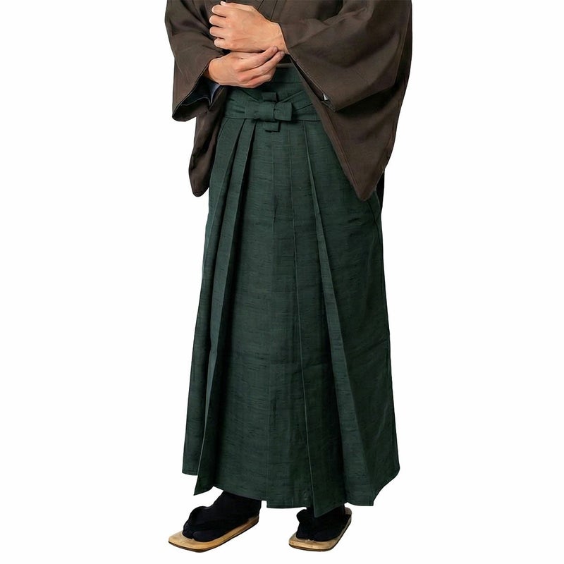 正絹袴 馬乗り袴 無地 紬