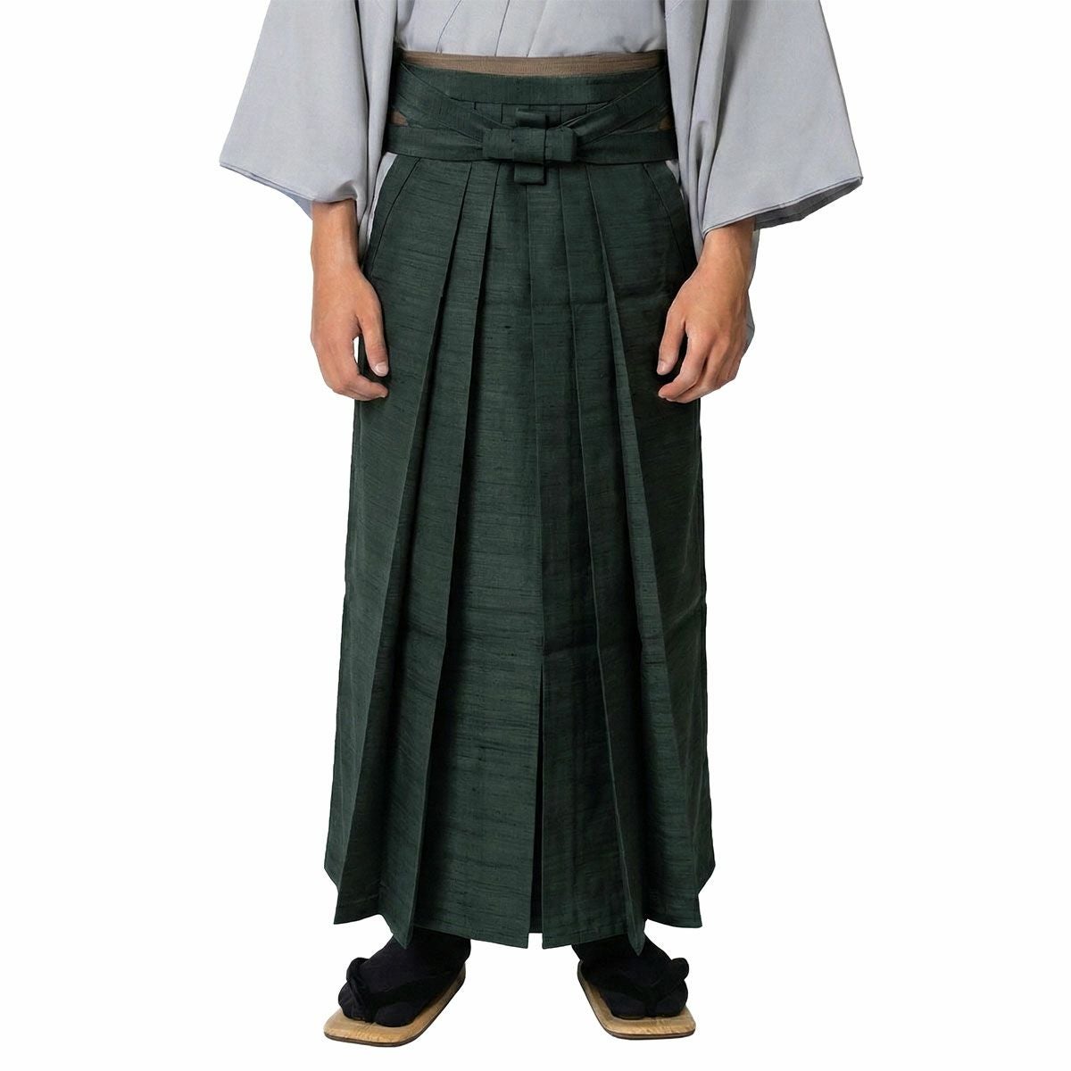 正絹袴 馬乗り袴 無地 紬