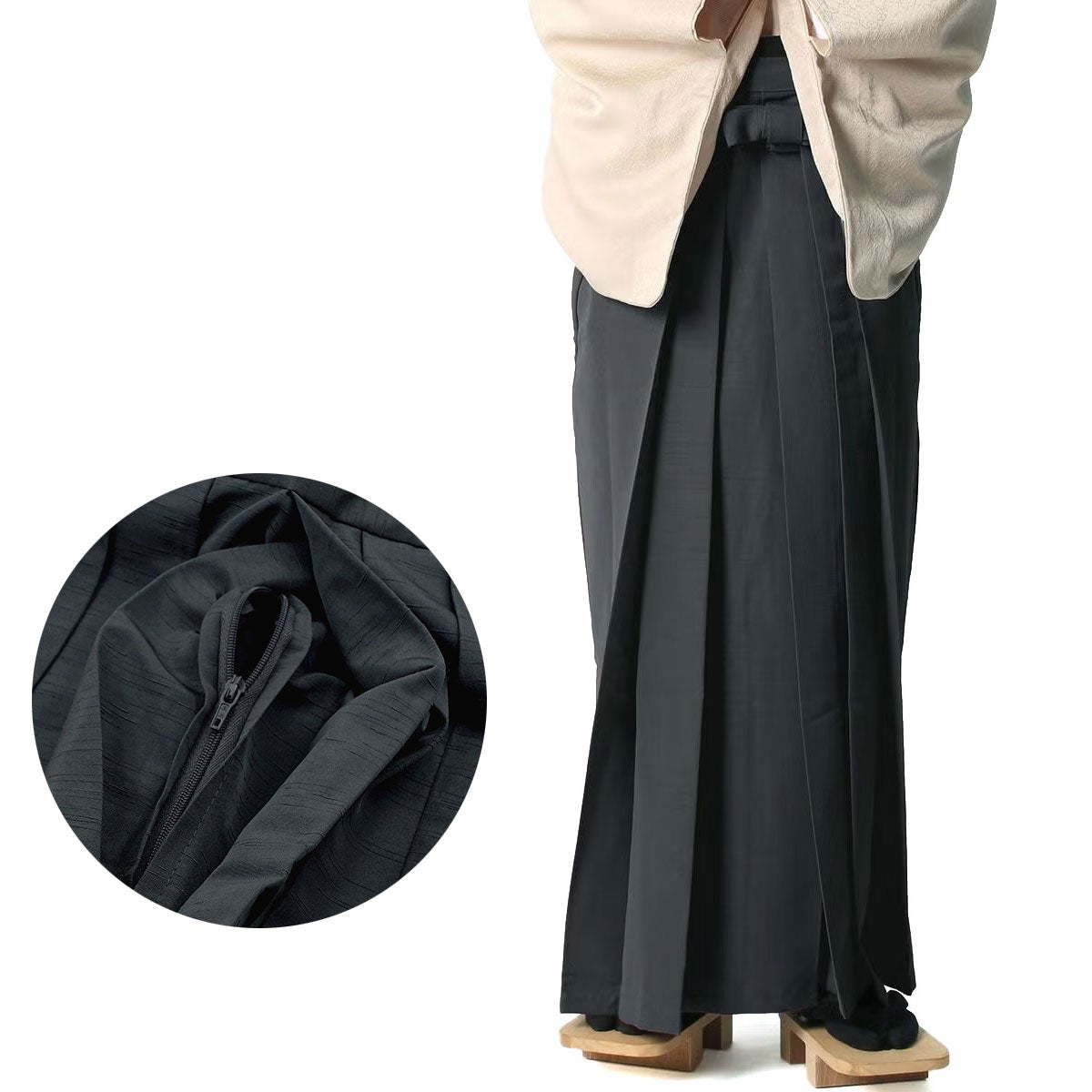 ファスナーのイメージ※袴の色は異なります