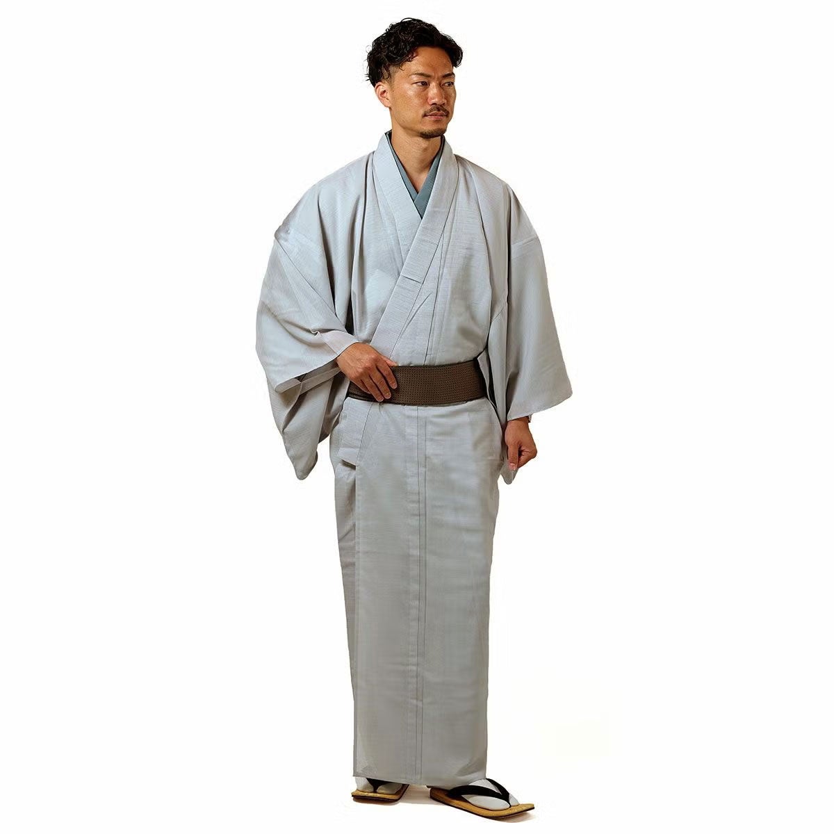 男着物 洗える着物 紗 薄物