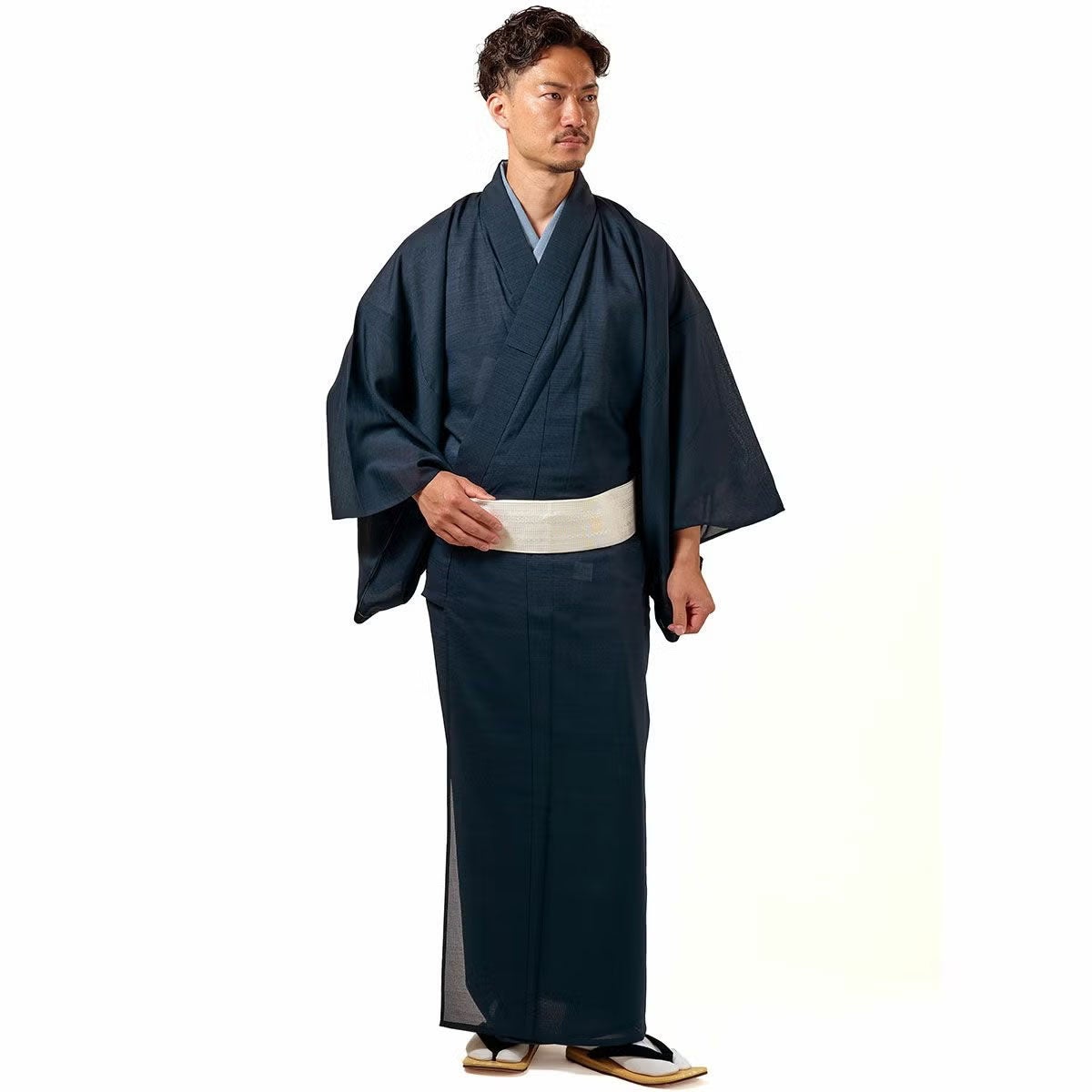 男着物 洗える着物 紗 薄物