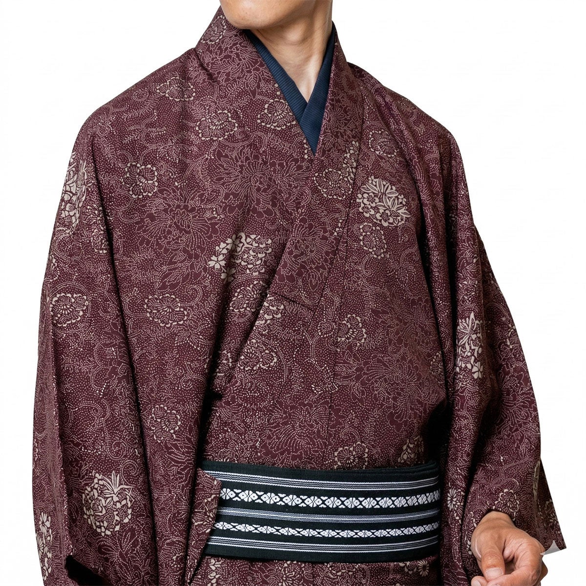 洗える着物 江戸小紋 花丸唐草