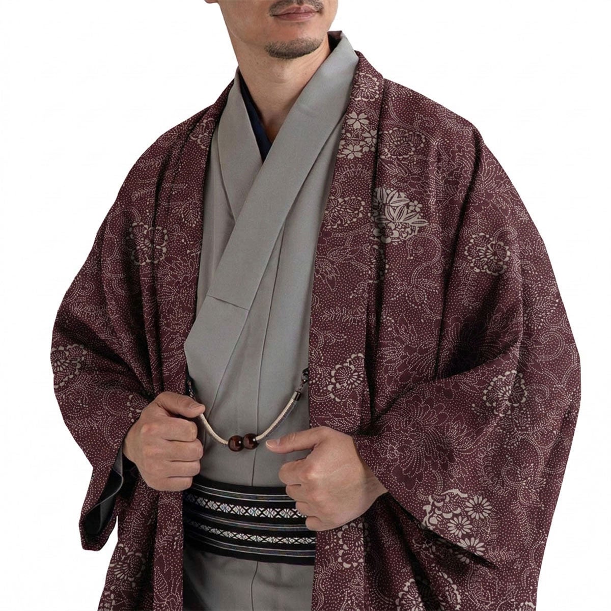 洗える着物 江戸小紋 花丸唐草