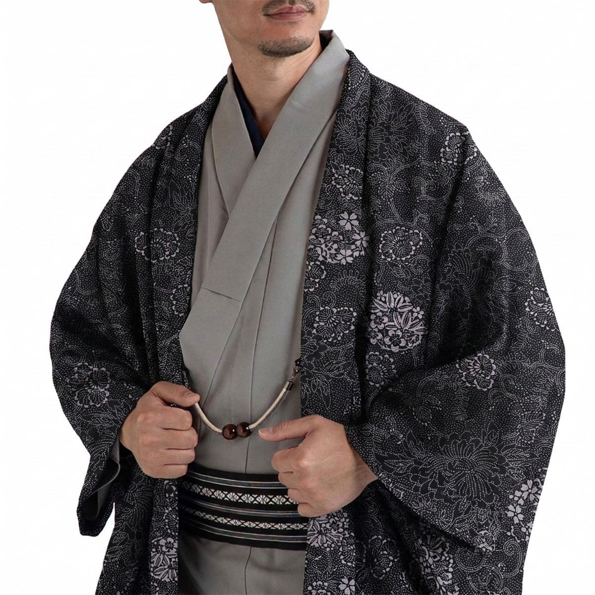 洗える着物 江戸小紋 花丸唐草