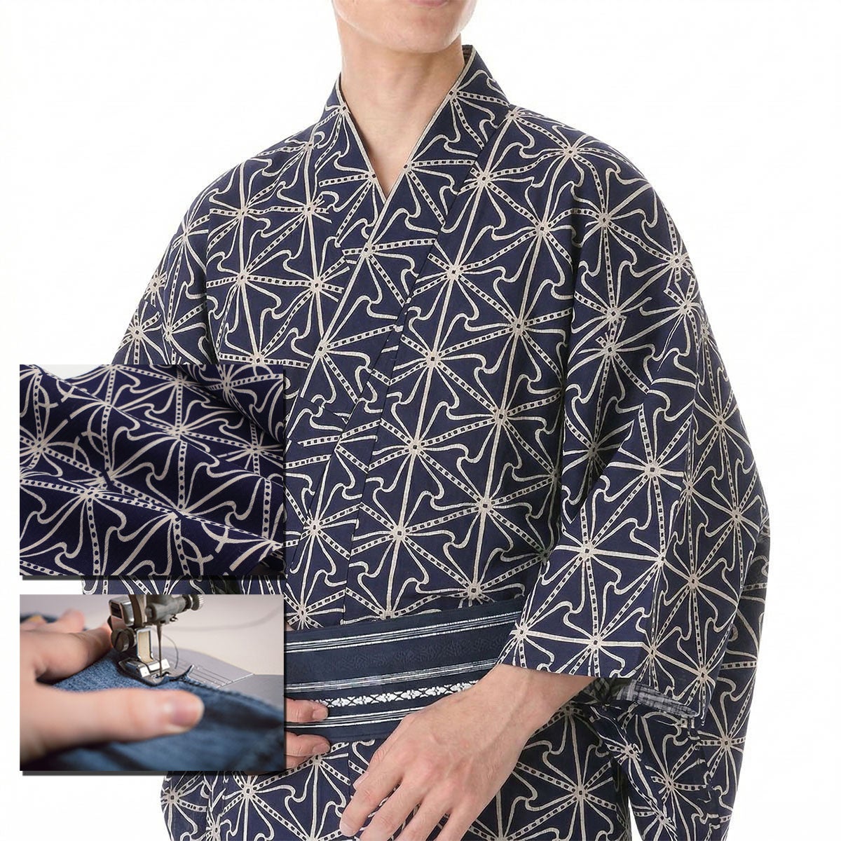浴衣 注染 綿麻しじら
