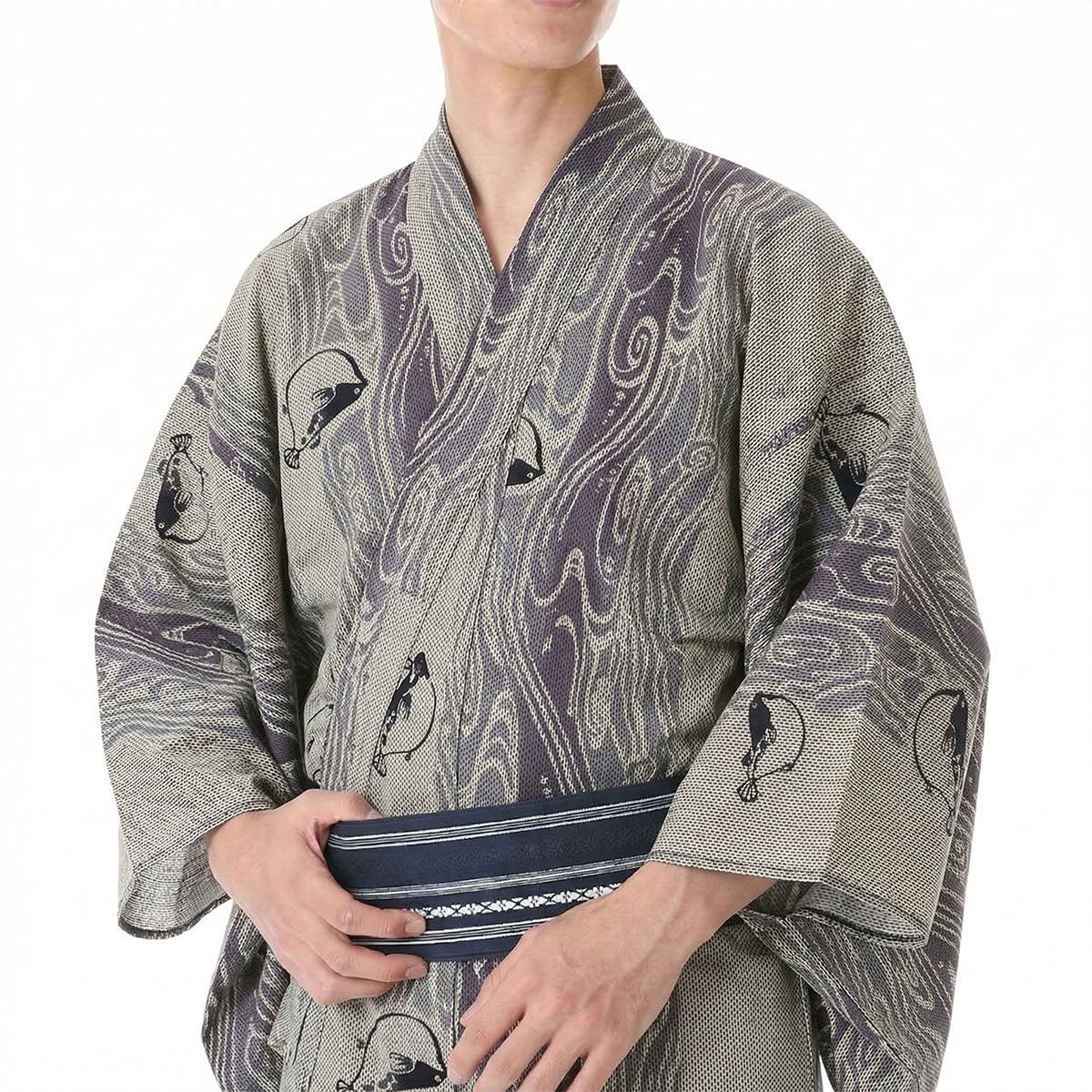 浴衣 注染 刺子 綿麻しじら