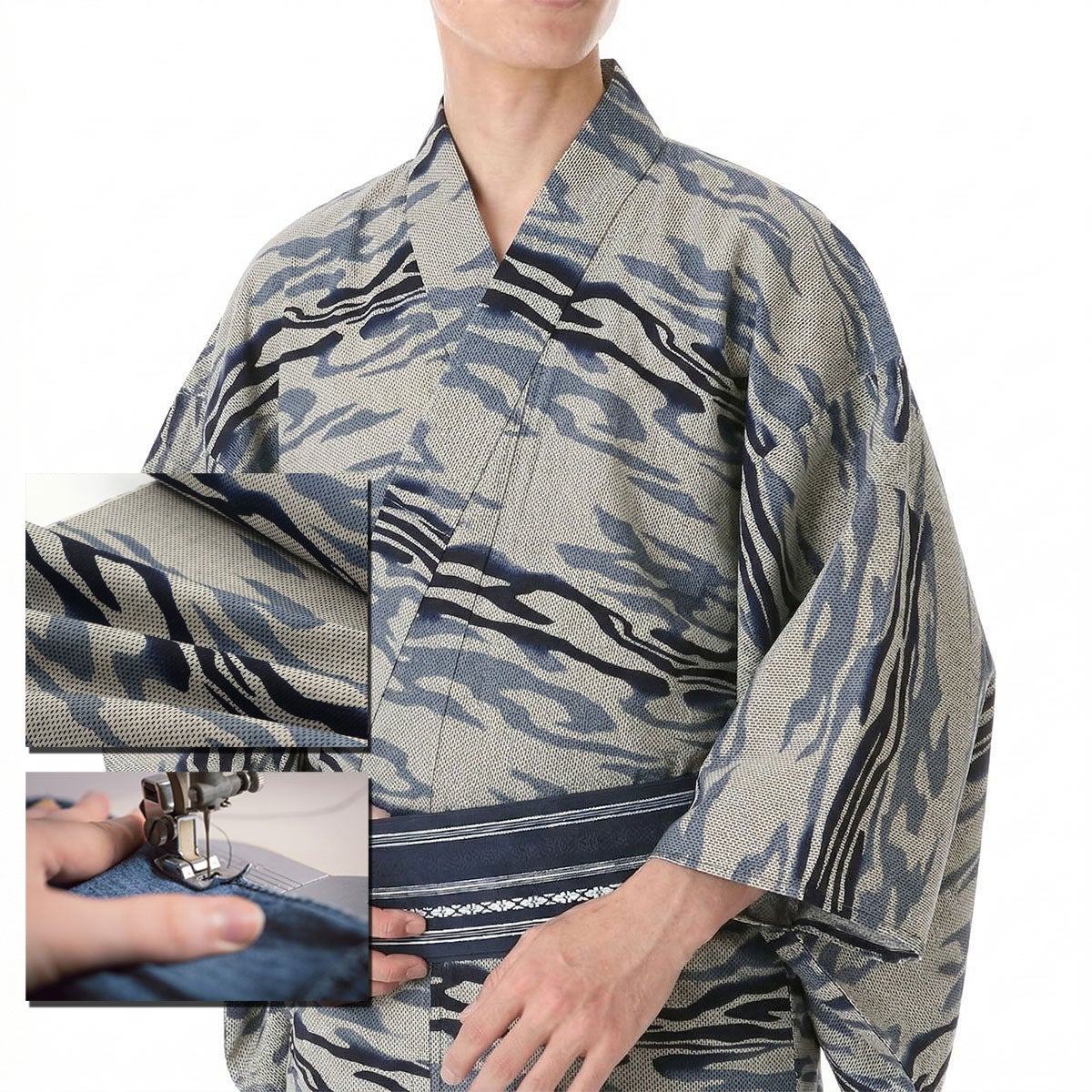 浴衣 注染 刺子 綿麻しじら
