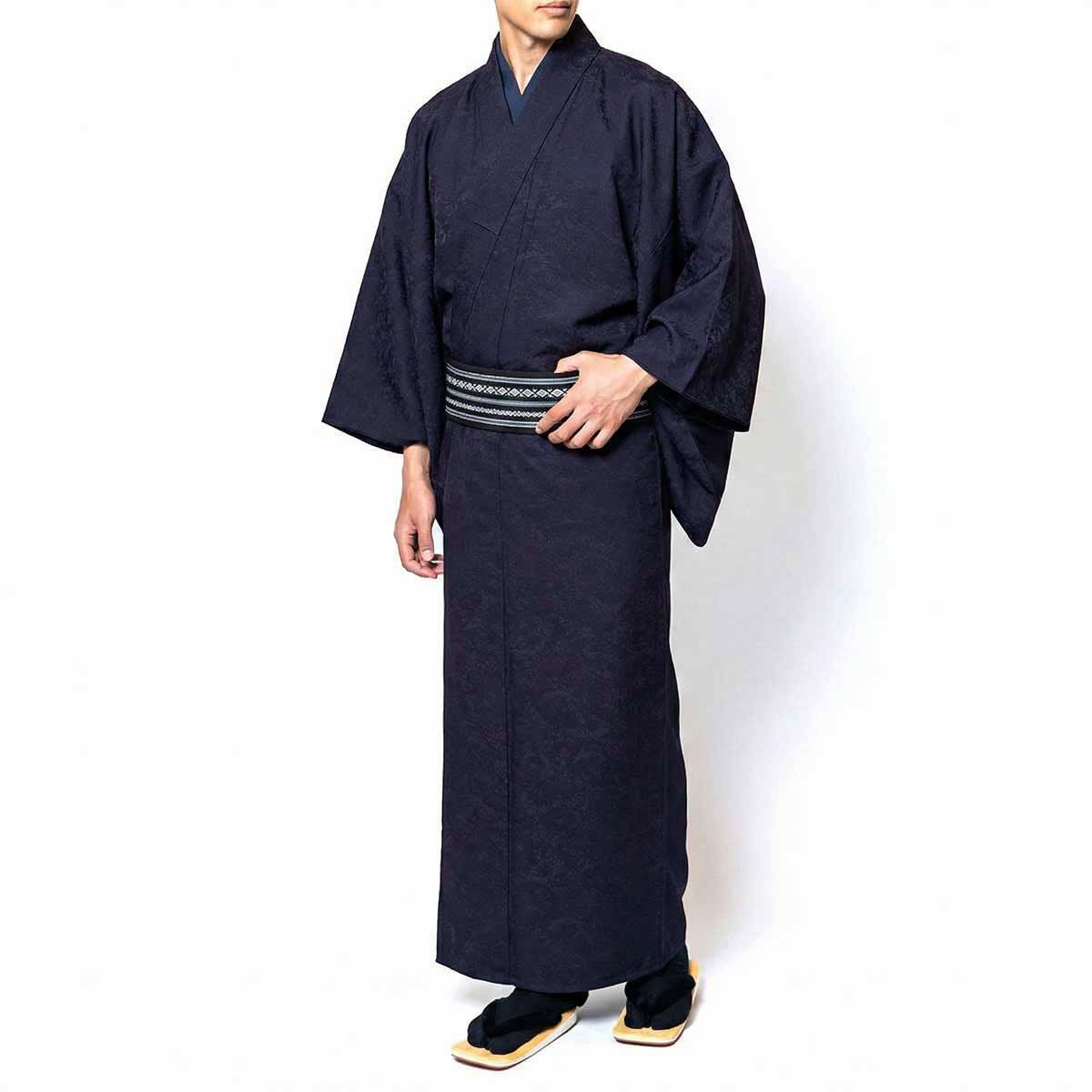 男着物 洗える テイジン 小紋 鳳凰 単衣