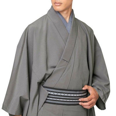 男着物 洗える 東レシルック ちりめん 単衣