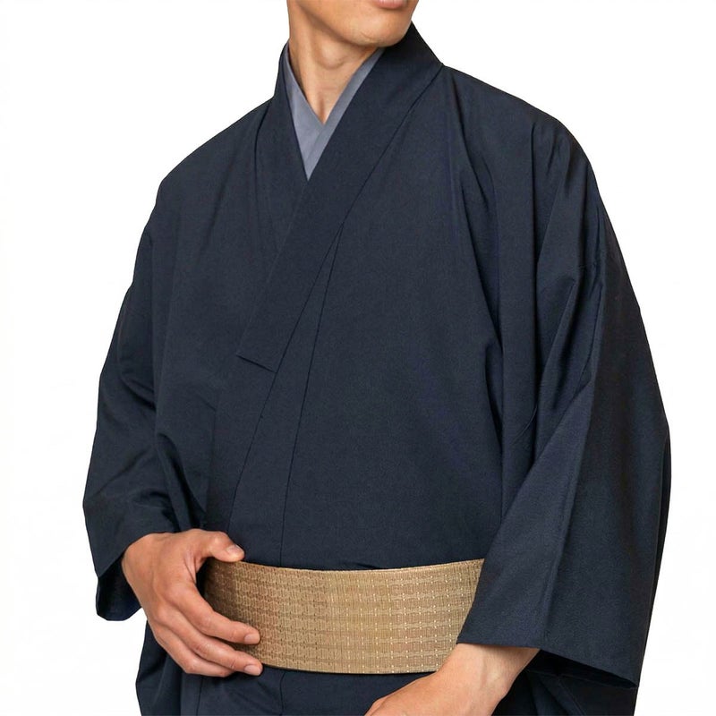 男着物 洗える 東レシルック ちりめん 単衣 