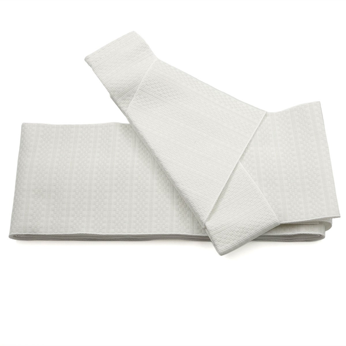 作り帯 ワンタッチ帯 結び帯 ドビー織 白