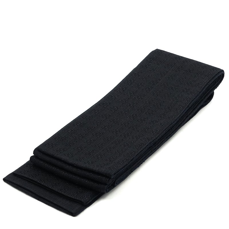 角帯 麻 無地 黒