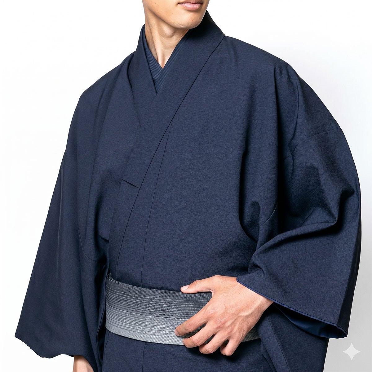 角帯 本麻 グレー