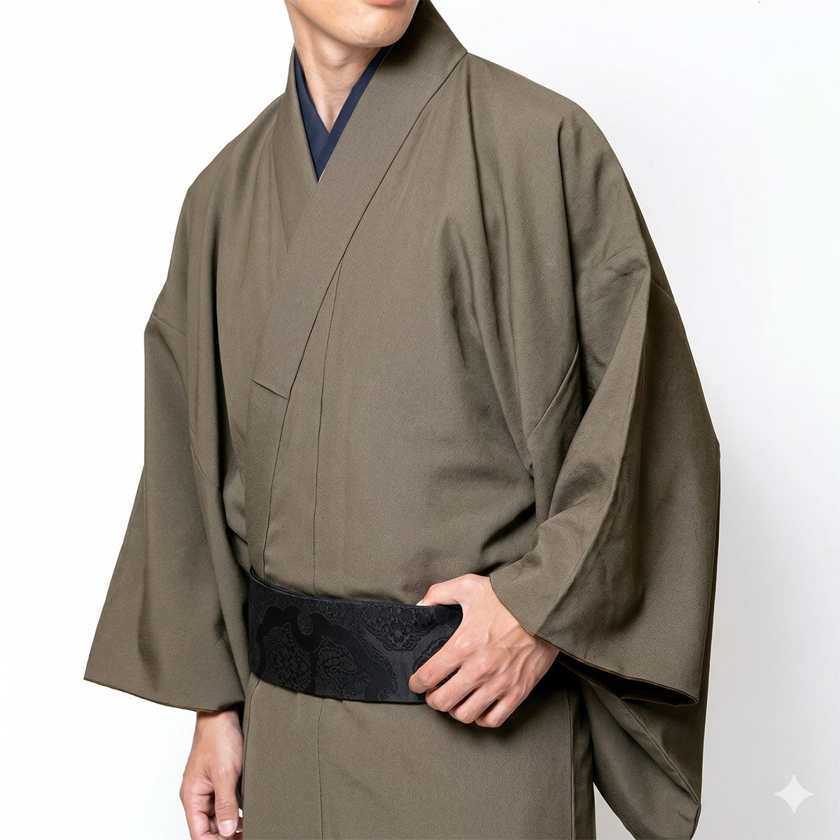 角帯 桐生織 黒