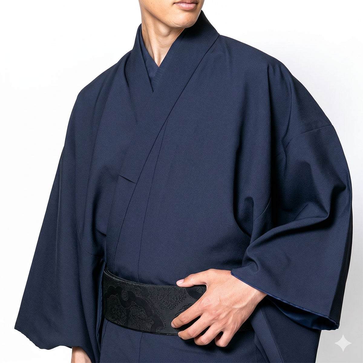 角帯 桐生織 黒