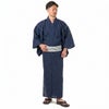 浴衣メンズ 男浴衣 大きい しじら 紺 綿麻