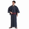 浴衣メンズ 男浴衣 近江ちぢみ 濃紺 綿麻