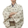男着物 夏着物 単衣 紗 ベージュ
