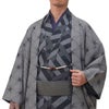 夏羽織 洗える 単衣 小紋 紗 グレー