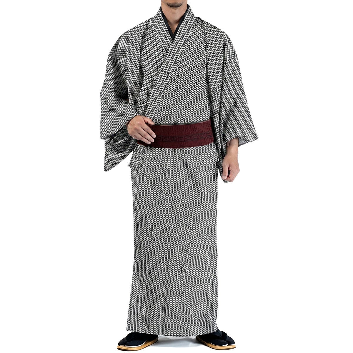 男着物 オーダー着物 江戸小紋 武田菱