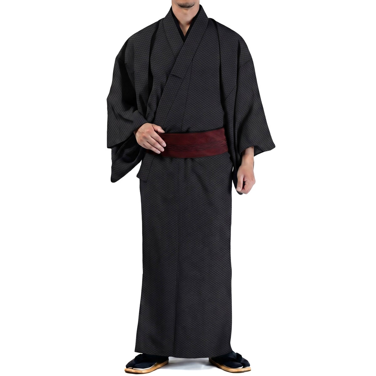 男着物 オーダー着物 江戸小紋 武田菱