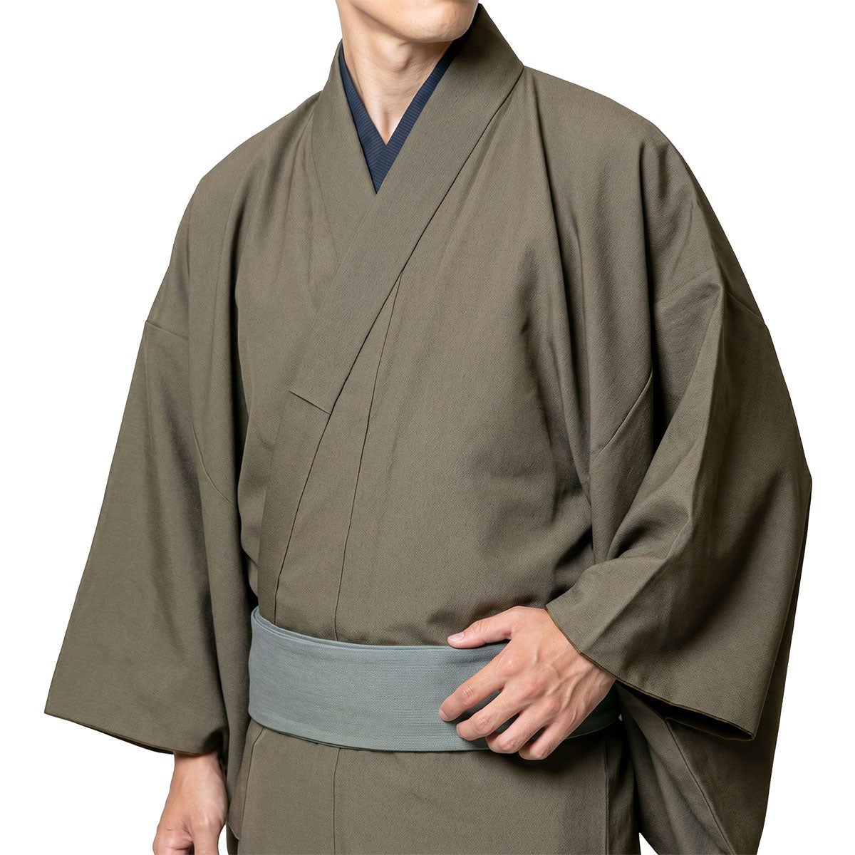 角帯 麻 グレー