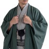 男着物　オーダー 正絹 お召 グレー