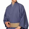 男着物　オーダー 正絹 お召 紫