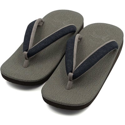 草履 カレンブロッソ 紺鼻緒 グレー