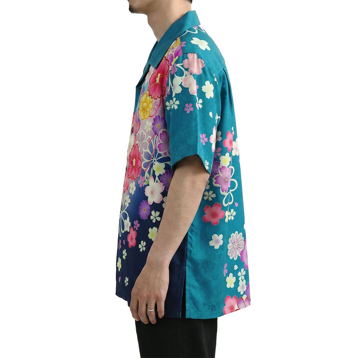 和柄のアロハシャツ 正絹