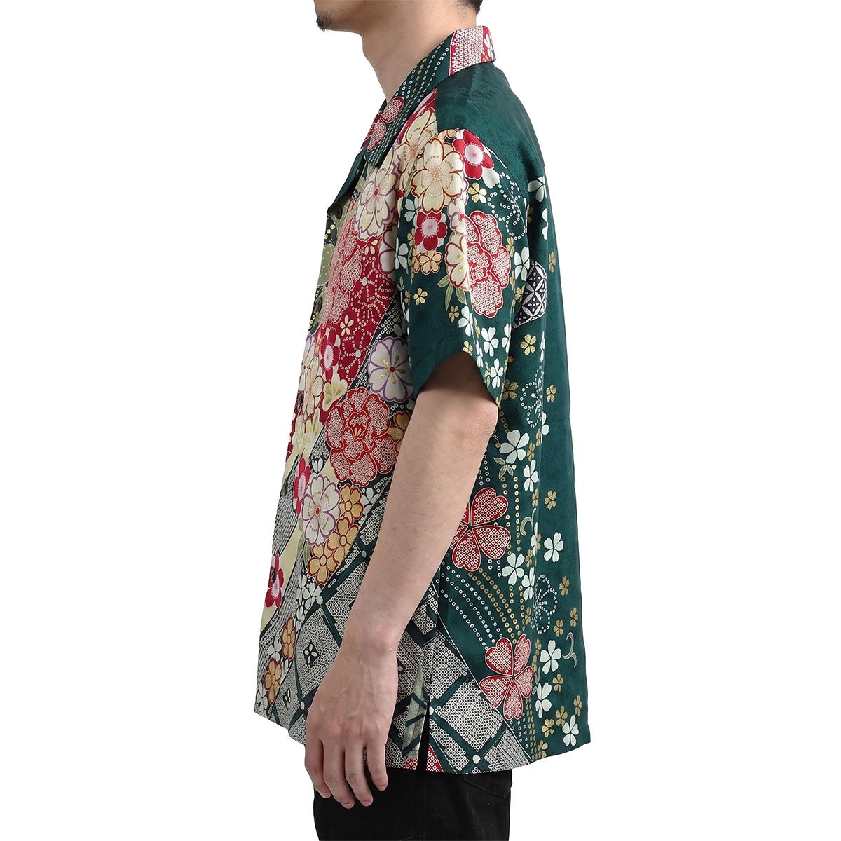 和柄のアロハシャツ 正絹