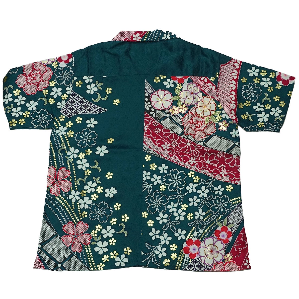和柄のアロハシャツ 正絹