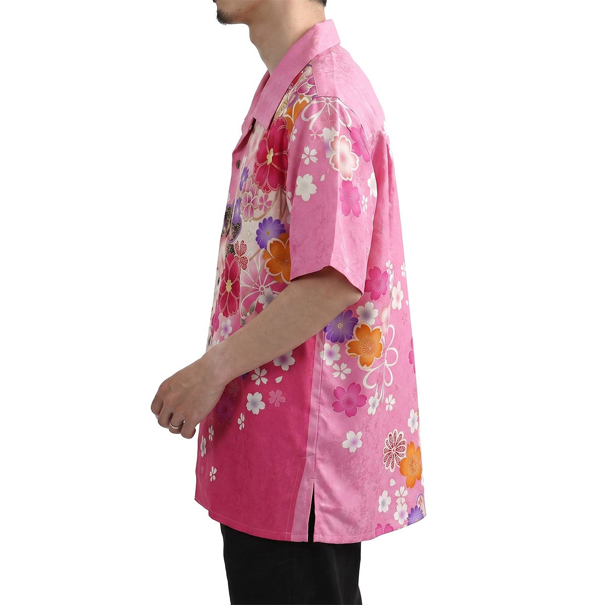和柄のアロハシャツ 正絹