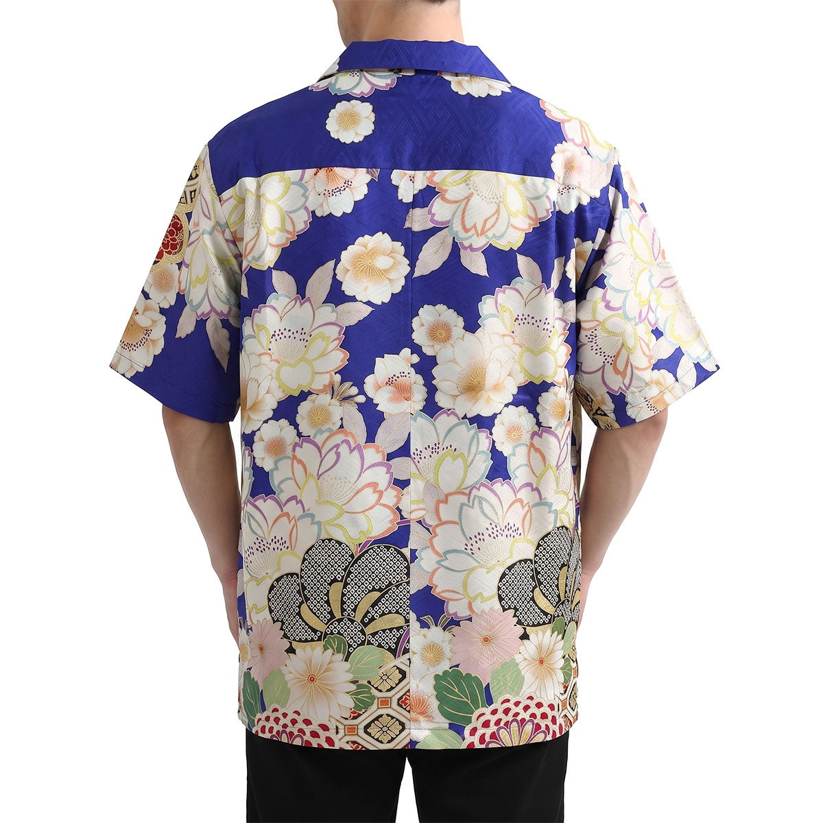 和柄のアロハシャツ 正絹