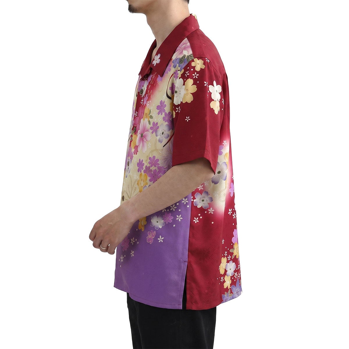 和柄のアロハシャツ 正絹