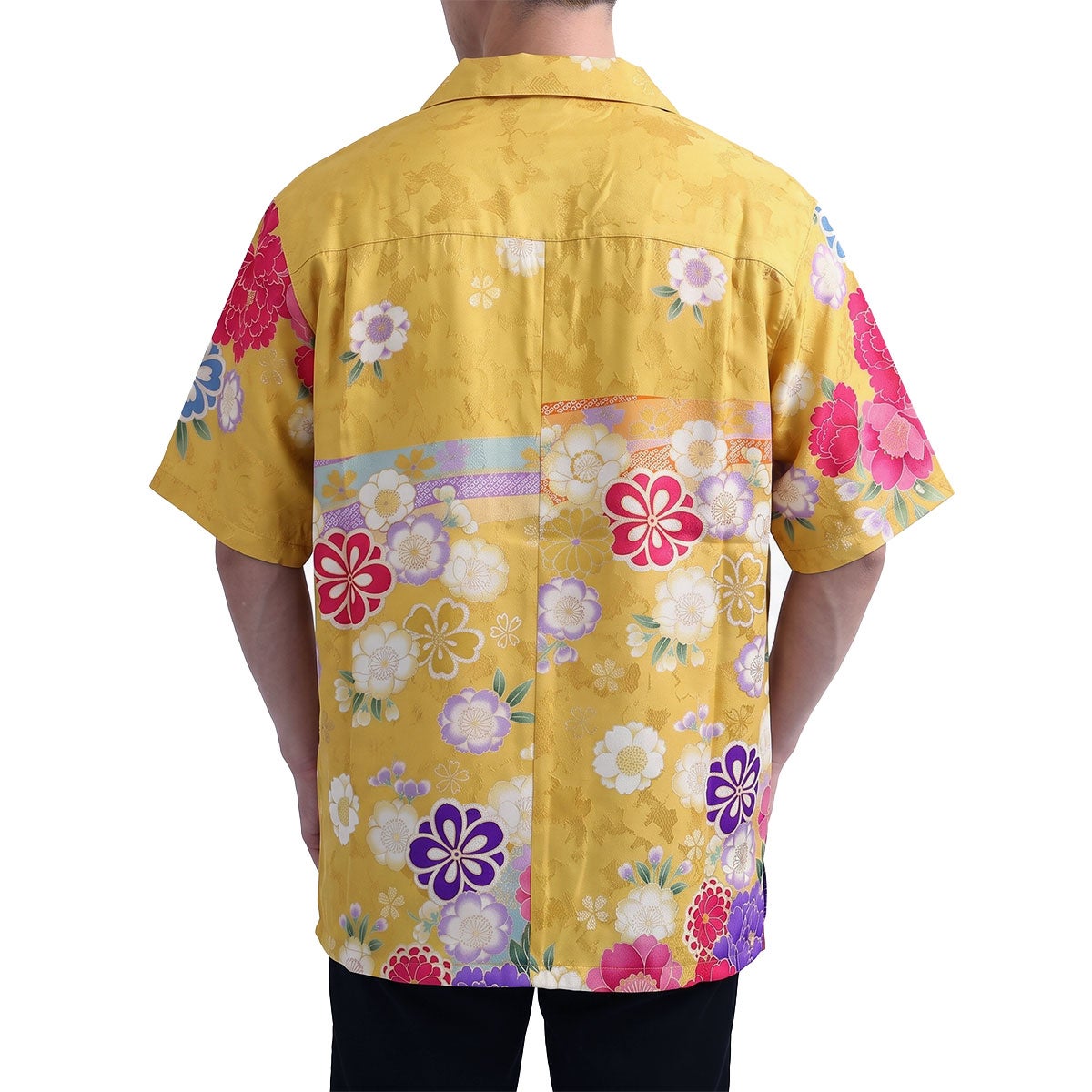 和柄のアロハシャツ 正絹