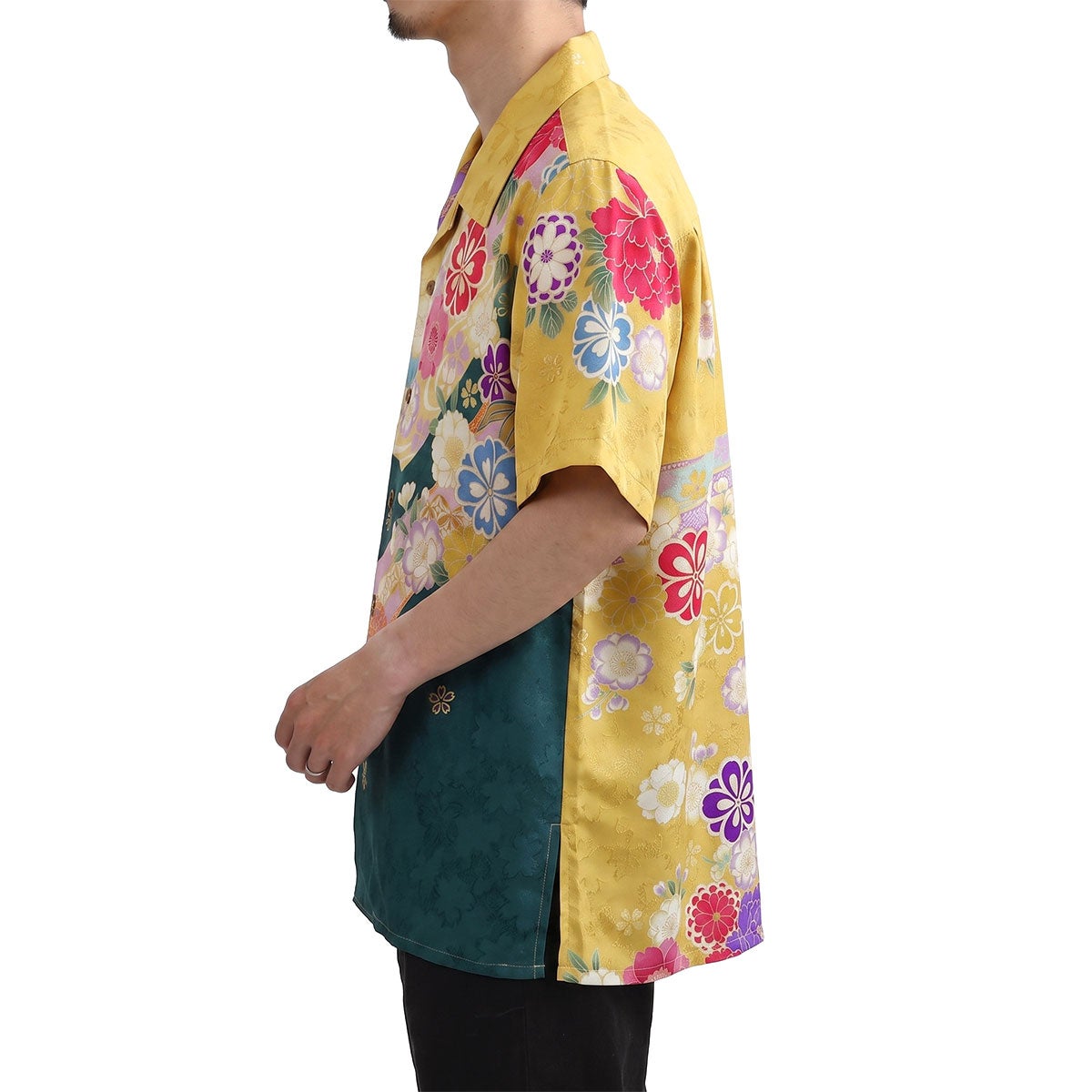 和柄のアロハシャツ 正絹