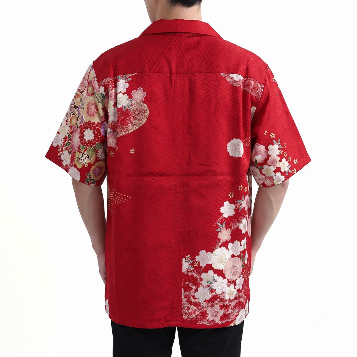 和柄のアロハシャツ 正絹