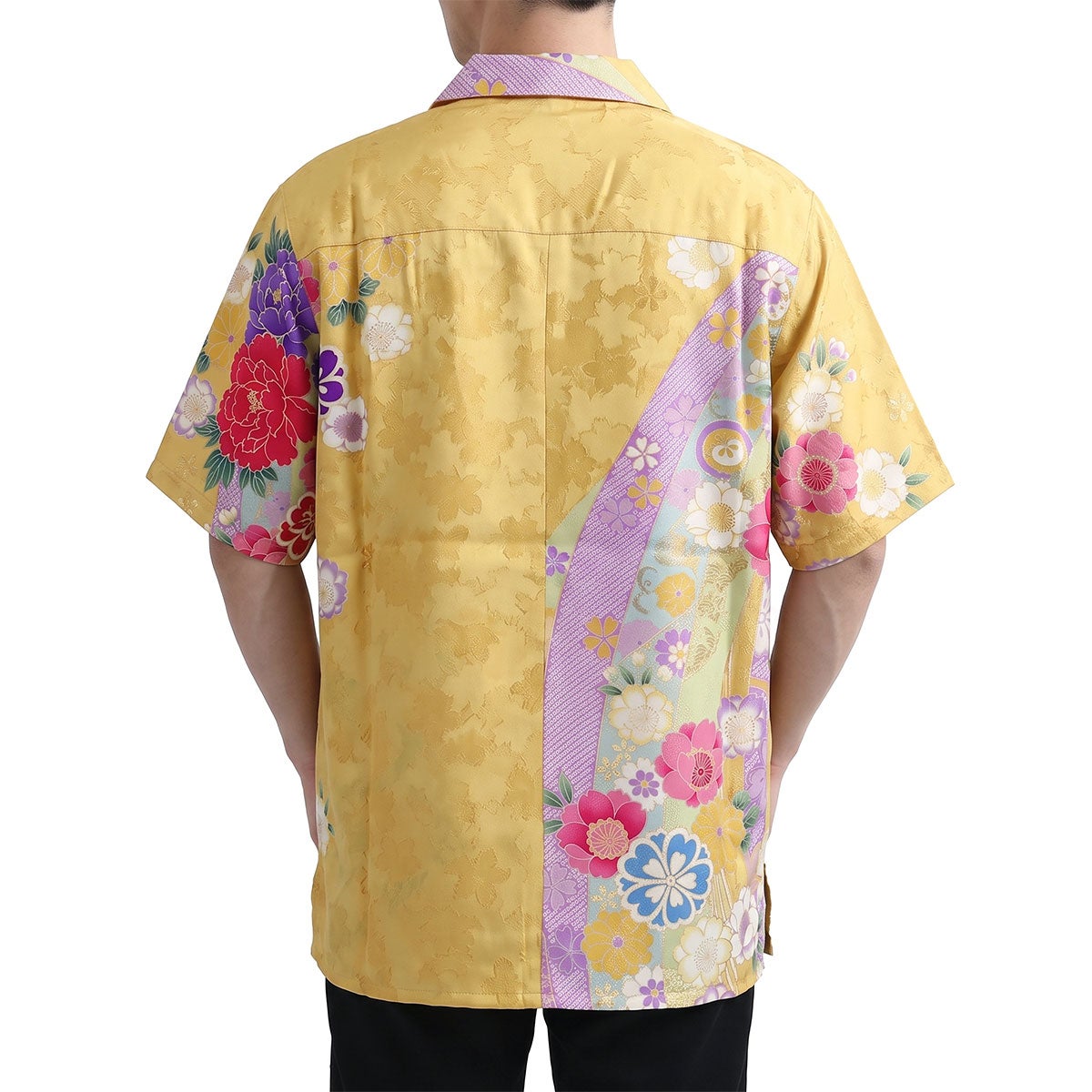 和柄のアロハシャツ 正絹