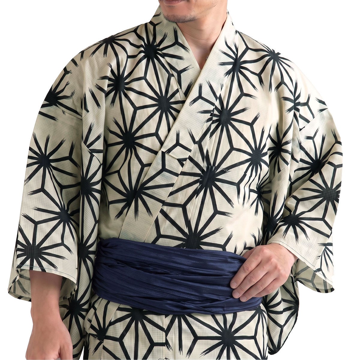 メンズ浴衣 セット 古典柄 麻の葉