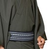 大きいサイズ すぐに着られる男着物 洗える ちりめん 単衣 4L 5L 濃グレー