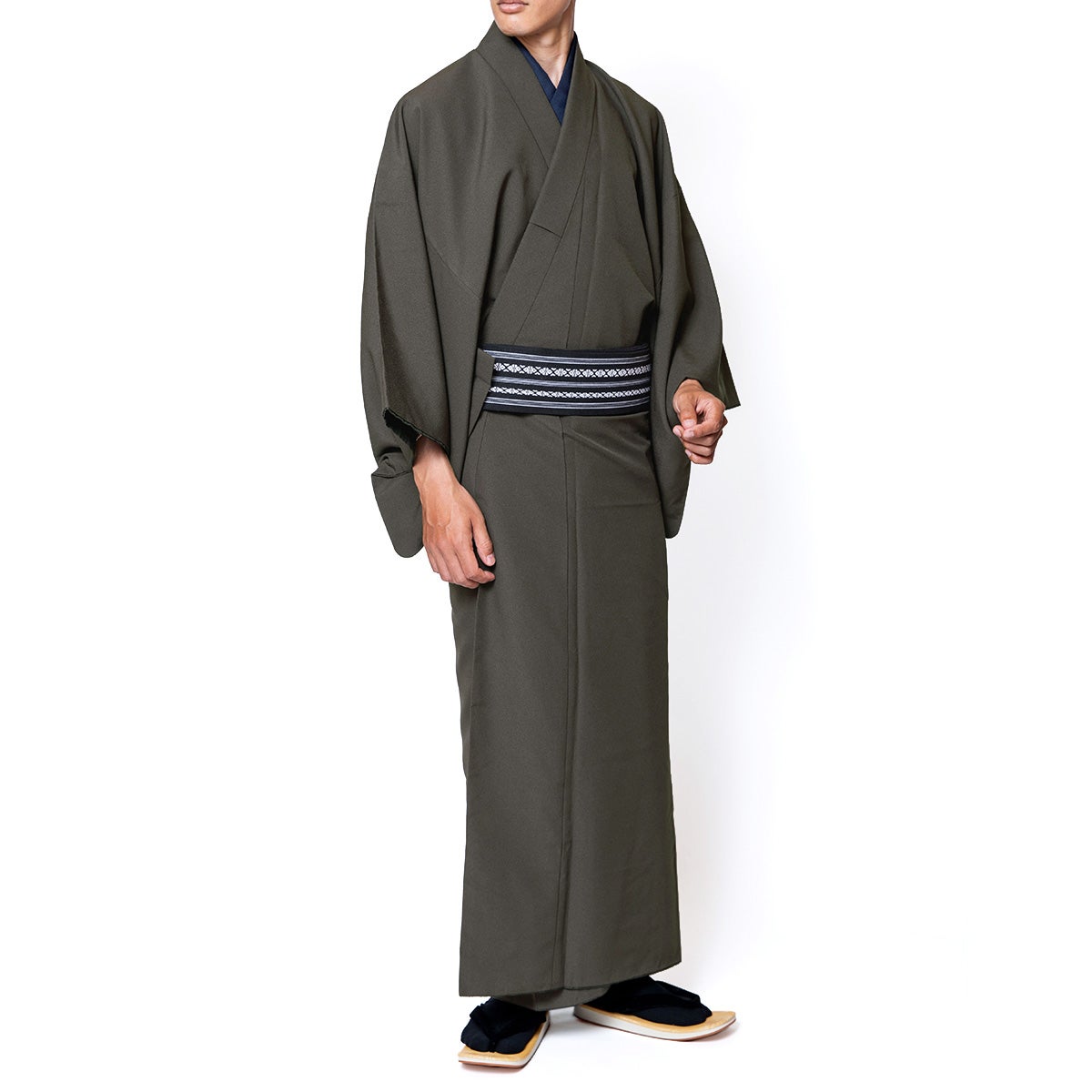 男性着物 セット 単衣 ちりめん
