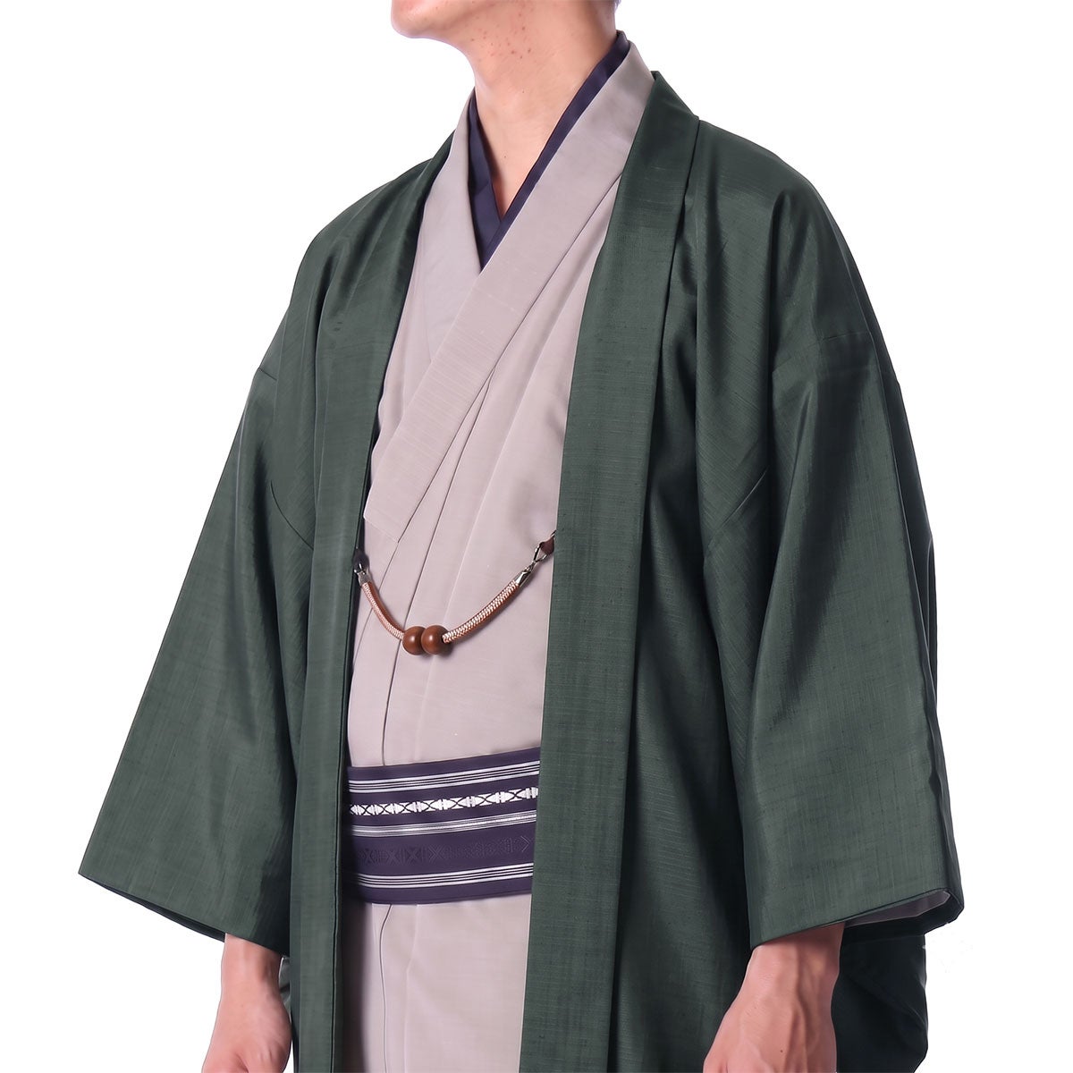 男着物 オーダー 正絹 お召し グレー