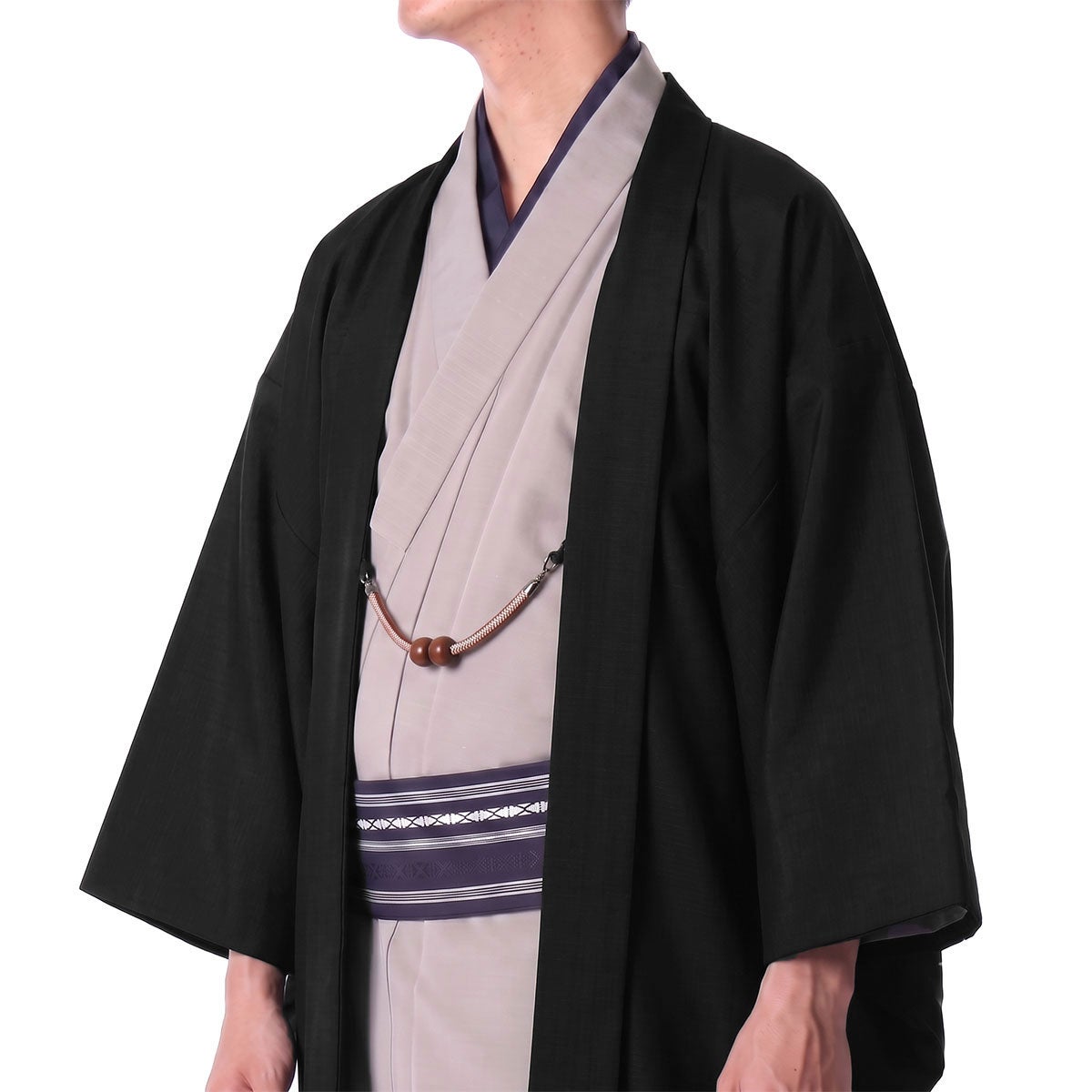 男着物 オーダー 正絹 お召し 黒
