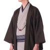 男着物 オーダー 正絹 お召し 焦げ茶