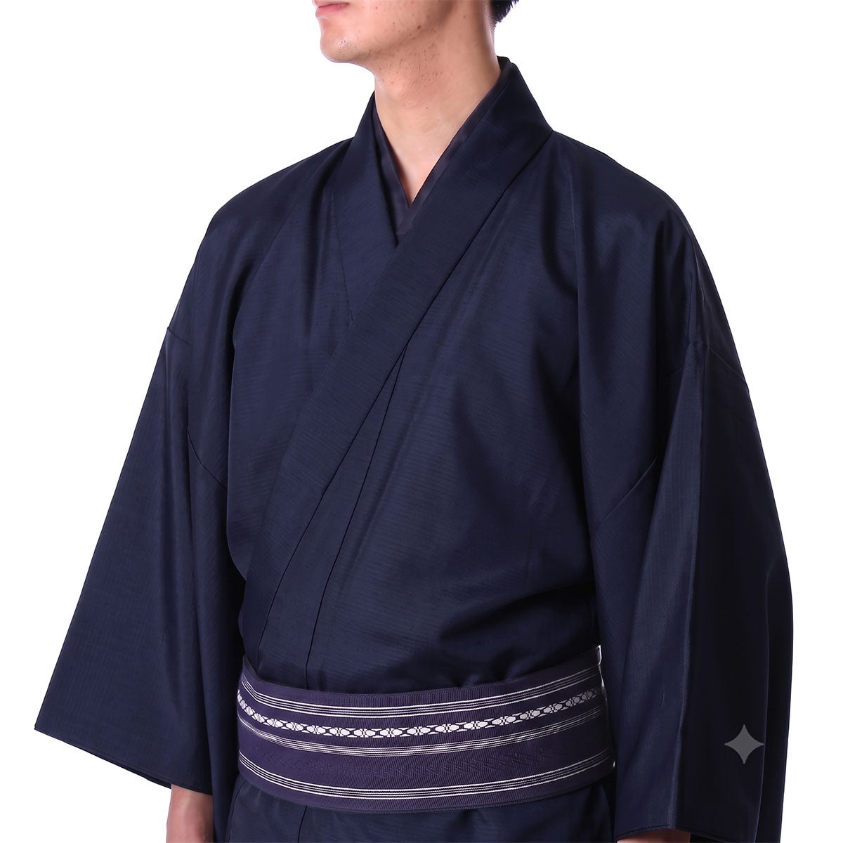 男着物 オーダー 正絹 お召し 濃紺