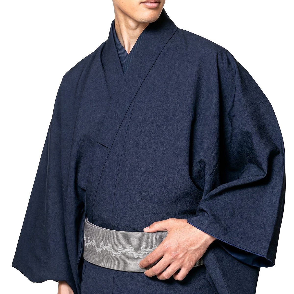 角帯 本麻 グレー