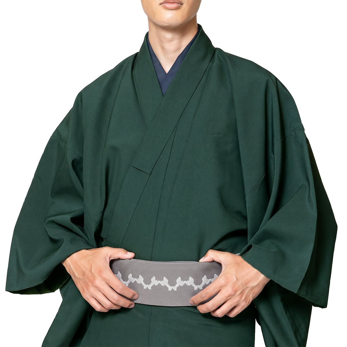 角帯 本麻 グレー